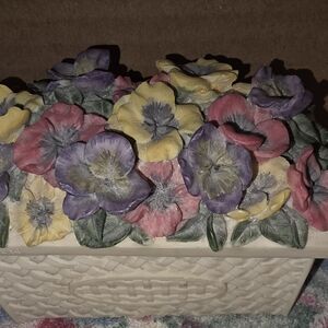 Floral Basket Home Accent